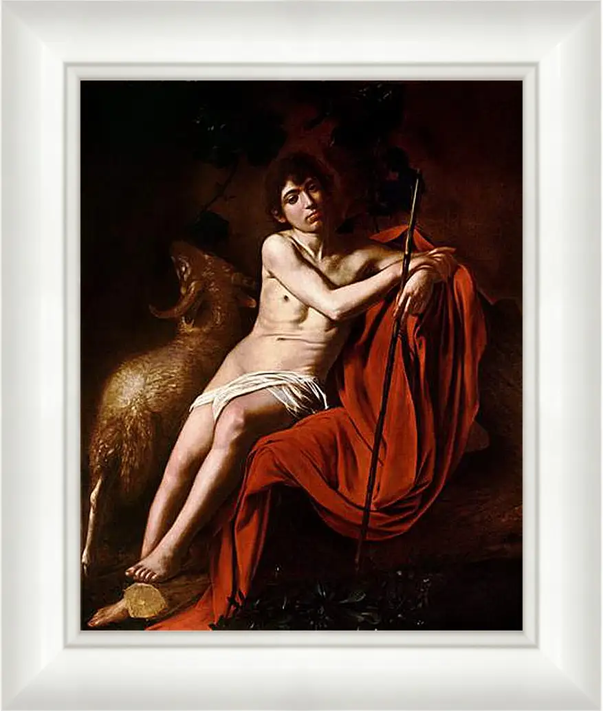 Картина в раме - John the Baptist. Микеланджело Караваджо