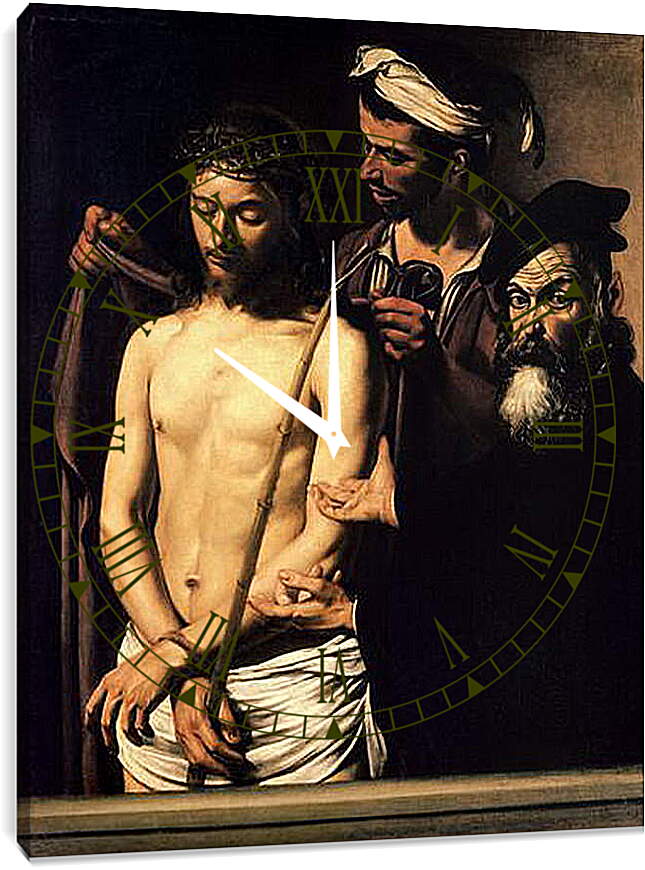Часы картина - Ecce Homo. Микеланджело Караваджо
