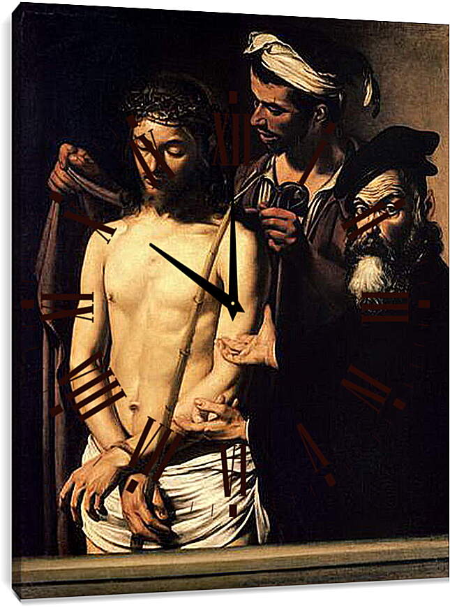Часы картина - Ecce Homo. Микеланджело Караваджо
