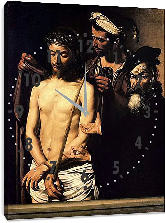 Часы картина - Ecce Homo. Микеланджело Караваджо
