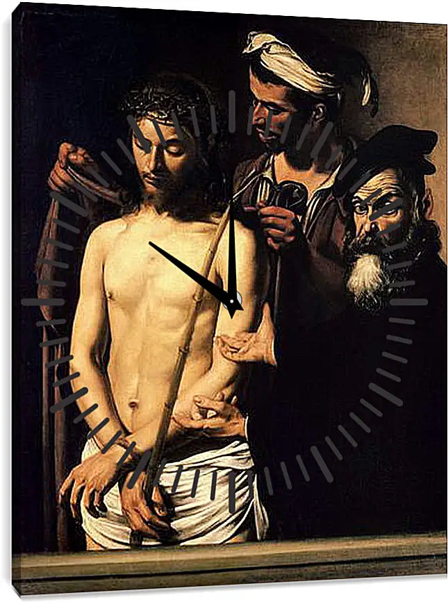 Часы картина - Ecce Homo. Микеланджело Караваджо