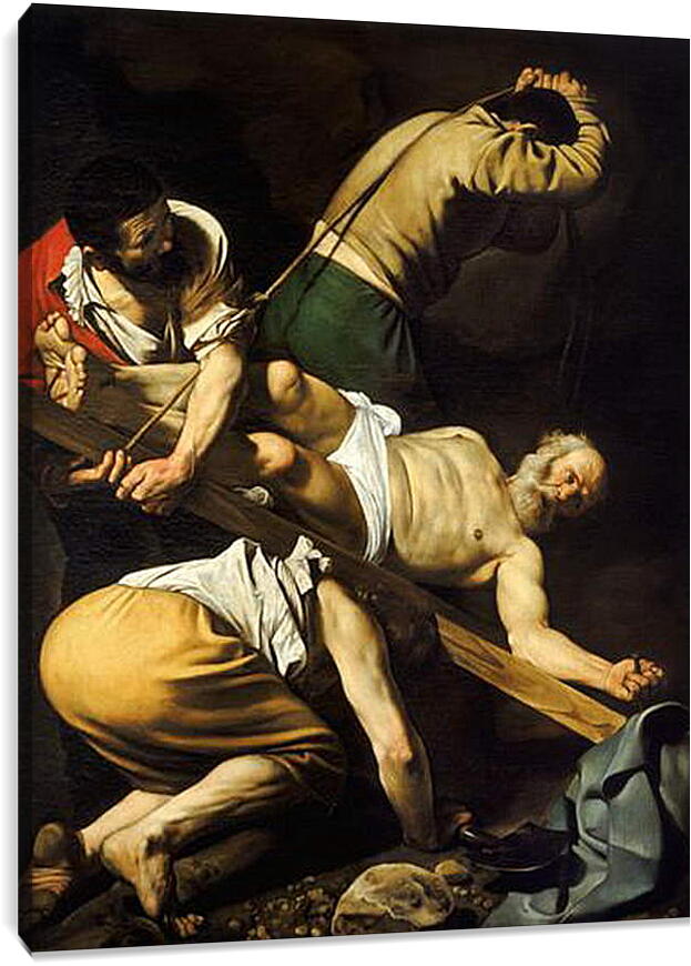 Постер и плакат - Crucifixion of Saint Peter. Микеланджело Караваджо
