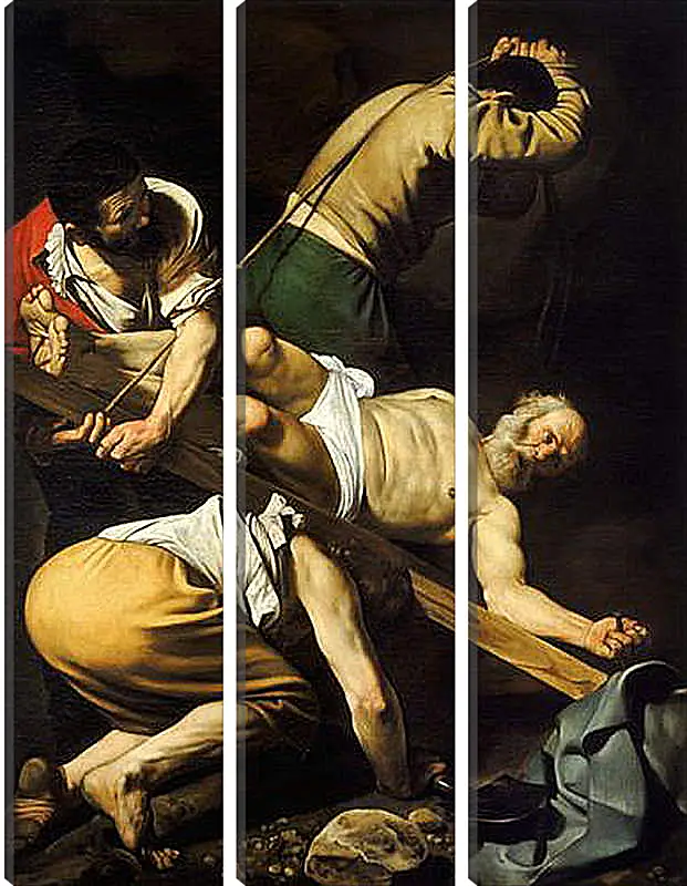 Модульная картина - Crucifixion of Saint Peter. Микеланджело Караваджо