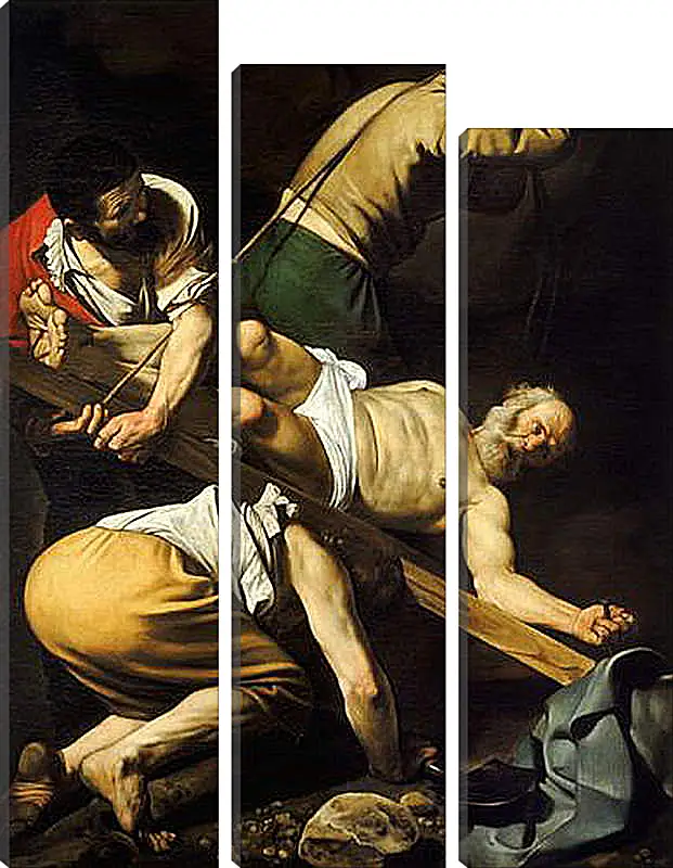 Модульная картина - Crucifixion of Saint Peter. Микеланджело Караваджо
