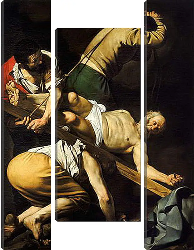 Модульная картина - Crucifixion of Saint Peter. Микеланджело Караваджо