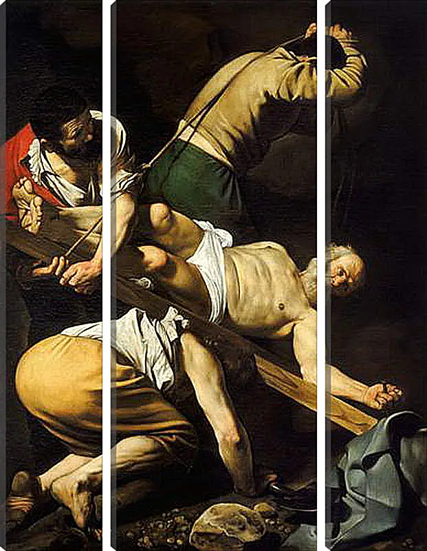 Модульная картина - Crucifixion of Saint Peter. Микеланджело Караваджо