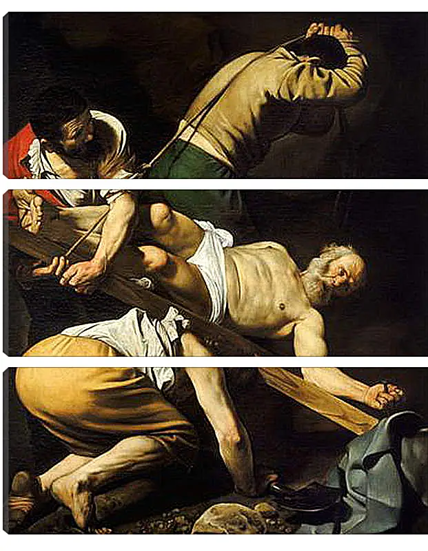 Модульная картина - Crucifixion of Saint Peter. Микеланджело Караваджо