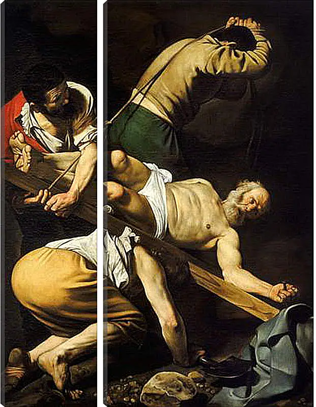 Модульная картина - Crucifixion of Saint Peter. Микеланджело Караваджо