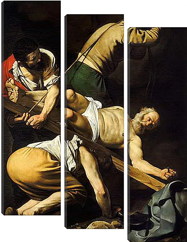 Модульная картина - Crucifixion of Saint Peter. Микеланджело Караваджо