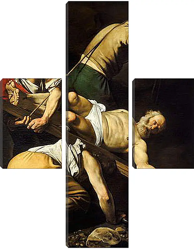Модульная картина - Crucifixion of Saint Peter. Микеланджело Караваджо