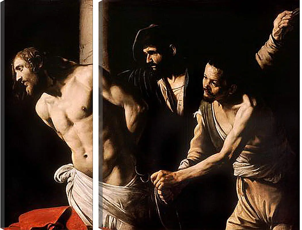 Модульная картина - Christ at the Column. Микеланджело Караваджо