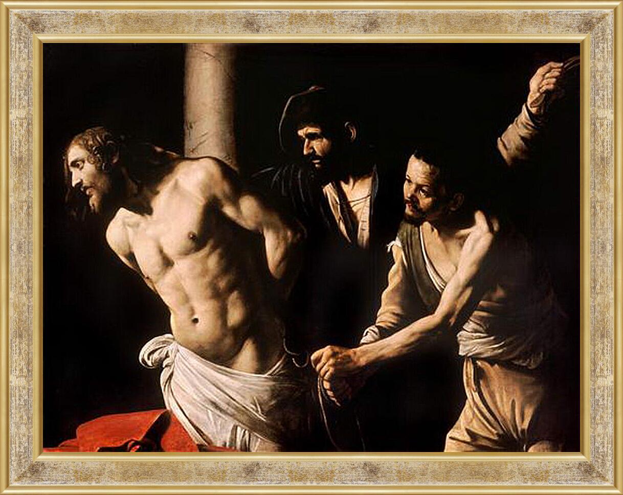 Картина в раме - Christ at the Column. Микеланджело Караваджо
