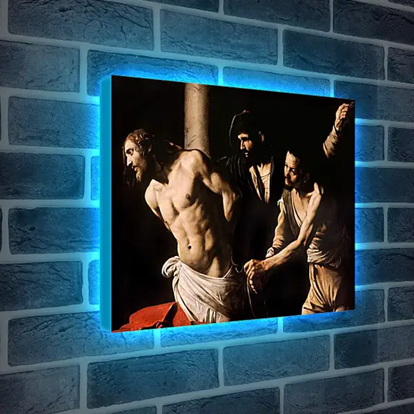 Лайтбокс световая панель - Christ at the Column. Микеланджело Караваджо