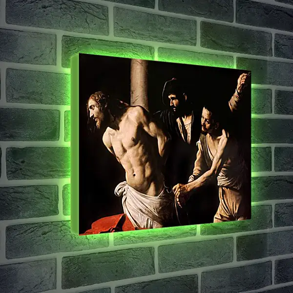 Лайтбокс световая панель - Christ at the Column. Микеланджело Караваджо