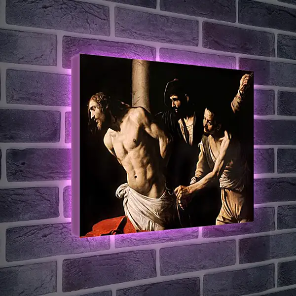 Лайтбокс световая панель - Christ at the Column. Микеланджело Караваджо