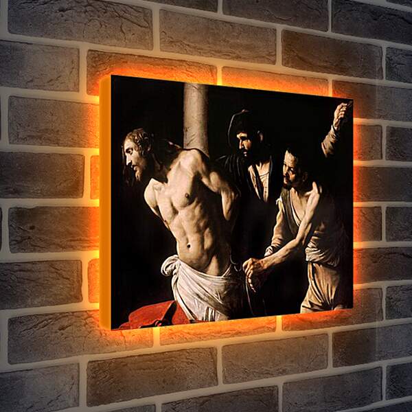 Лайтбокс световая панель - Christ at the Column. Микеланджело Караваджо
