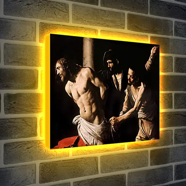 Лайтбокс световая панель - Christ at the Column. Микеланджело Караваджо