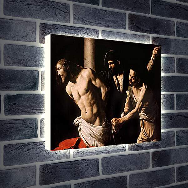 Лайтбокс световая панель - Christ at the Column. Микеланджело Караваджо
