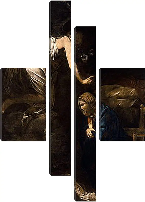 Модульная картина - Annunciation. Микеланджело Караваджо