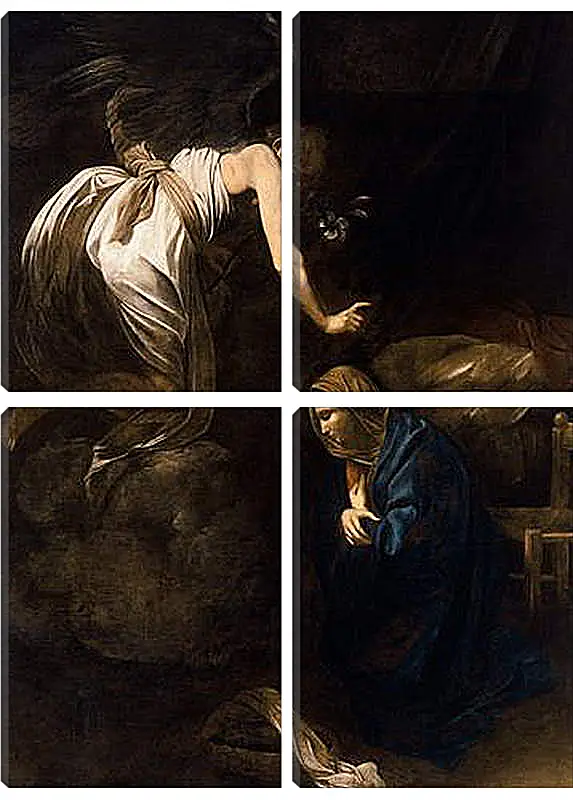 Модульная картина - Annunciation. Микеланджело Караваджо