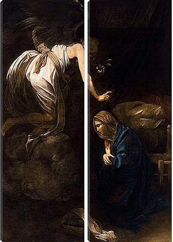 Модульная картина - Annunciation. Микеланджело Караваджо
