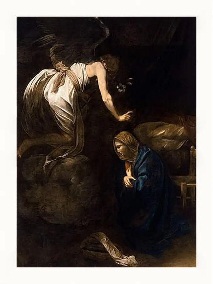 Картина в раме - Annunciation. Микеланджело Караваджо