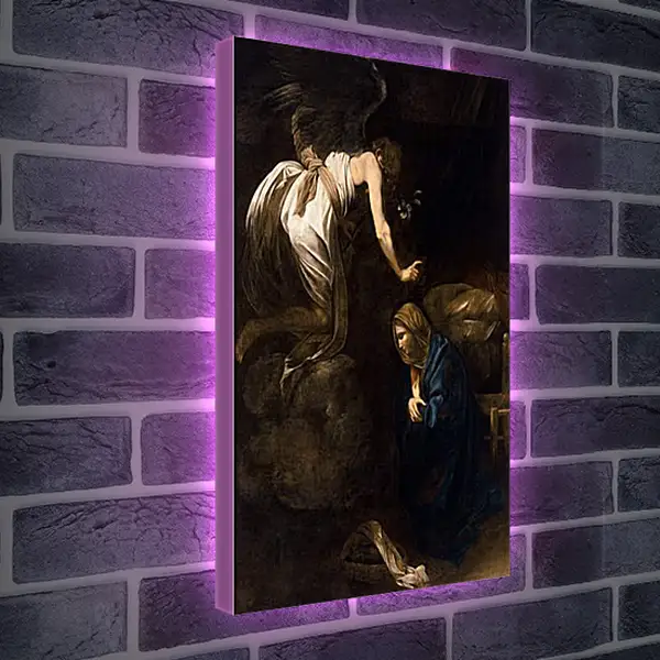 Лайтбокс световая панель - Annunciation. Микеланджело Караваджо