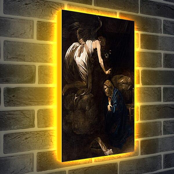 Лайтбокс световая панель - Annunciation. Микеланджело Караваджо
