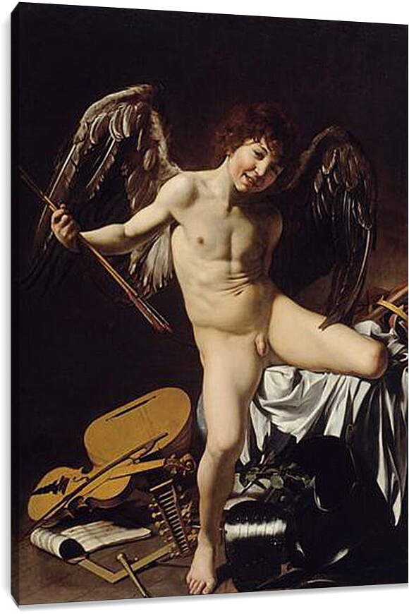 Постер и плакат - Cupid as Victor. Микеланджело Караваджо
