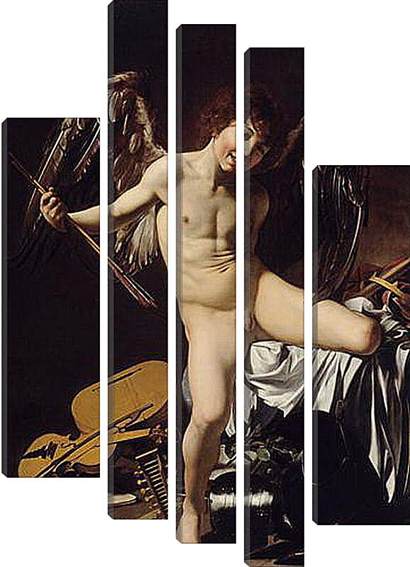 Модульная картина - Cupid as Victor. Микеланджело Караваджо
