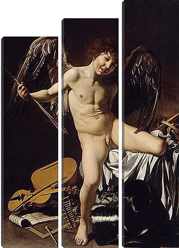 Модульная картина - Cupid as Victor. Микеланджело Караваджо
