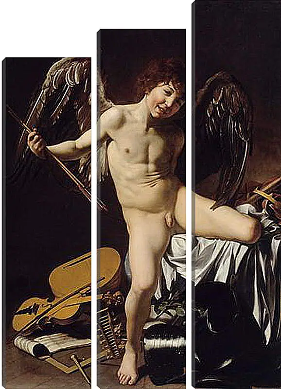 Модульная картина - Cupid as Victor. Микеланджело Караваджо