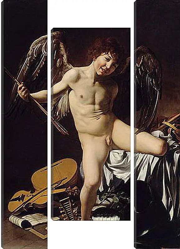 Модульная картина - Cupid as Victor. Микеланджело Караваджо