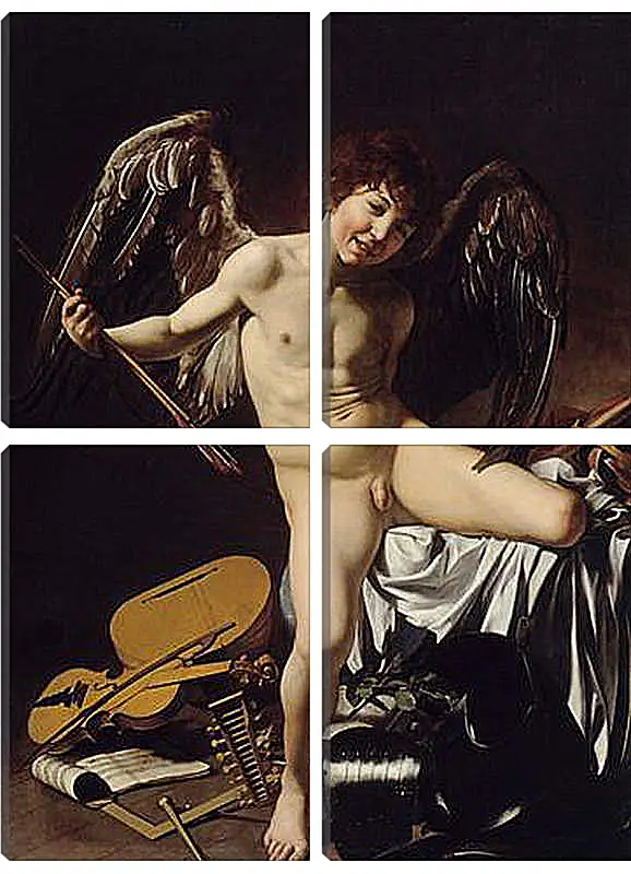 Модульная картина - Cupid as Victor. Микеланджело Караваджо