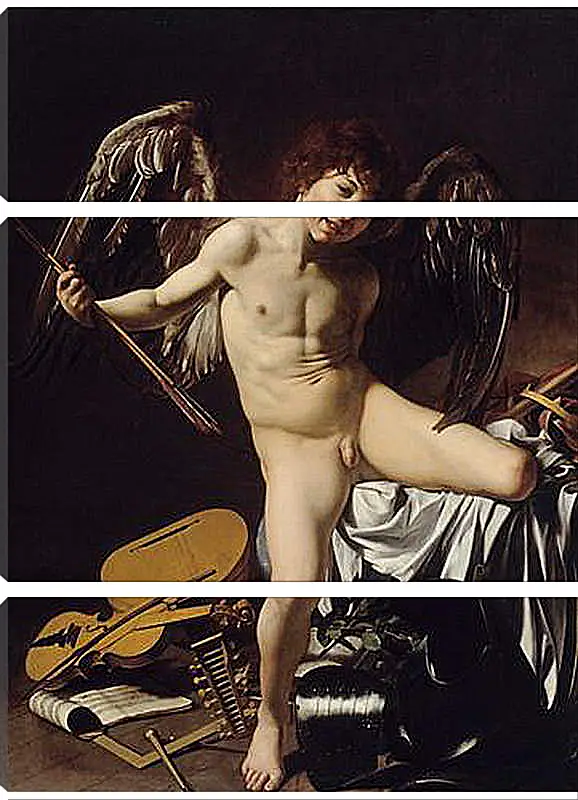 Модульная картина - Cupid as Victor. Микеланджело Караваджо