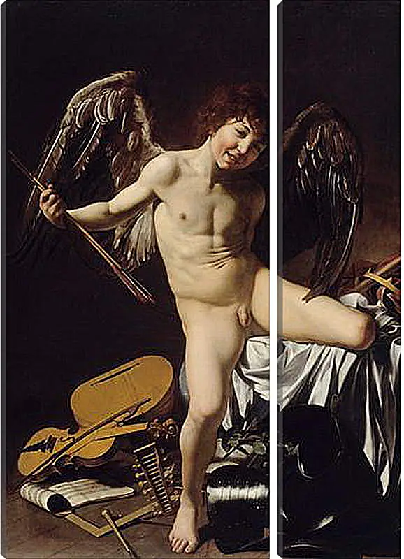 Модульная картина - Cupid as Victor. Микеланджело Караваджо