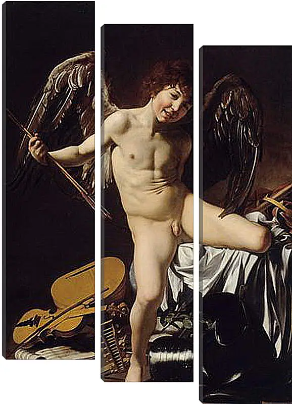 Модульная картина - Cupid as Victor. Микеланджело Караваджо