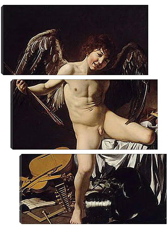 Модульная картина - Cupid as Victor. Микеланджело Караваджо