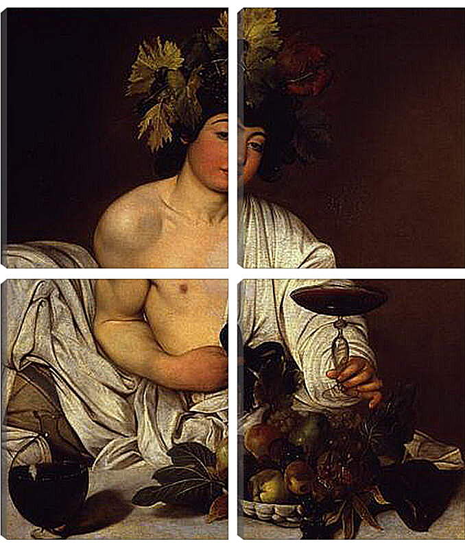 Модульная картина - The adolescent Bacchus. Микеланджело Караваджо
