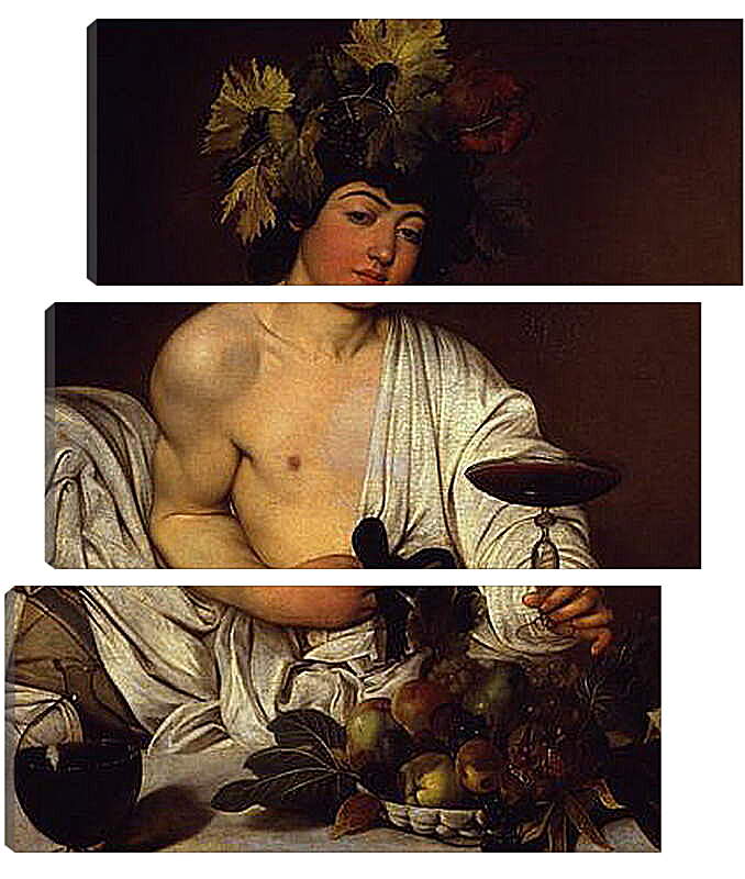 Модульная картина - The adolescent Bacchus. Микеланджело Караваджо
