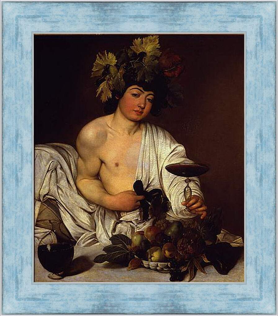 Картина в раме - The adolescent Bacchus. Микеланджело Караваджо
