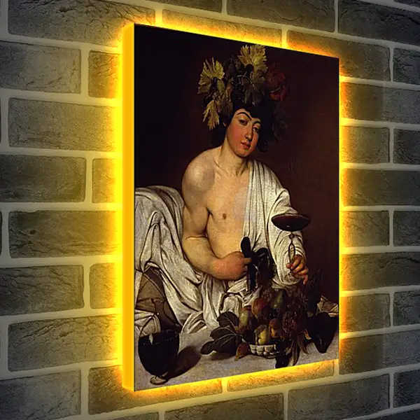 Лайтбокс световая панель - The adolescent Bacchus. Микеланджело Караваджо