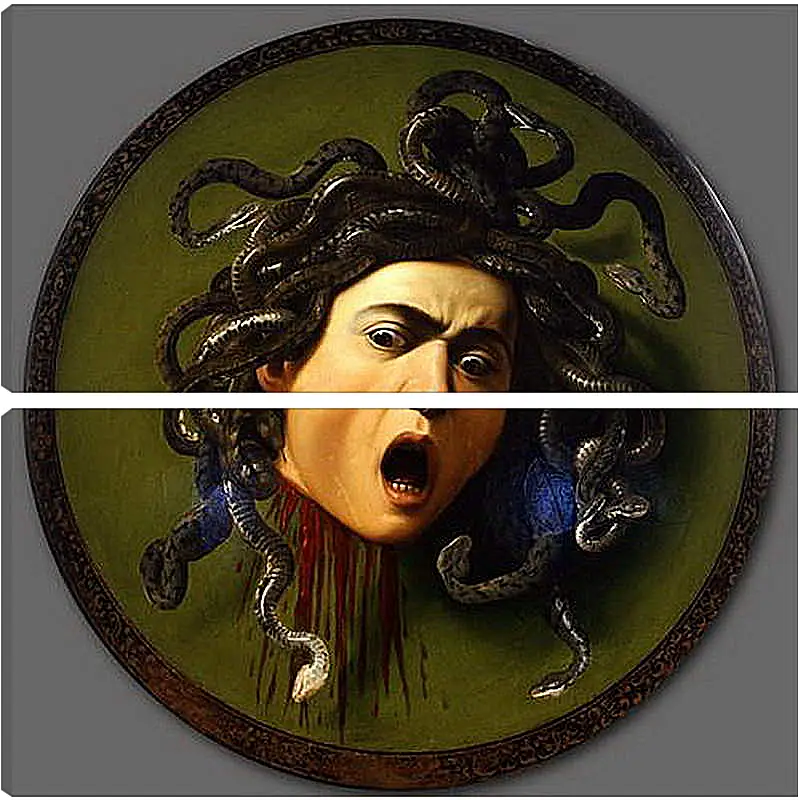 Модульная картина - Medusa. Микеланджело Караваджо
