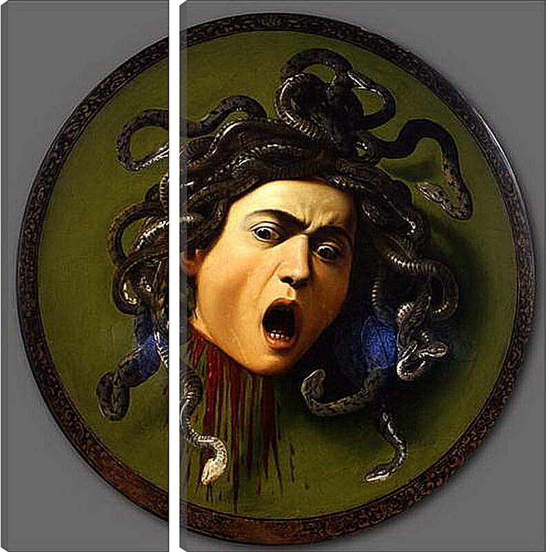 Модульная картина - Medusa. Микеланджело Караваджо
