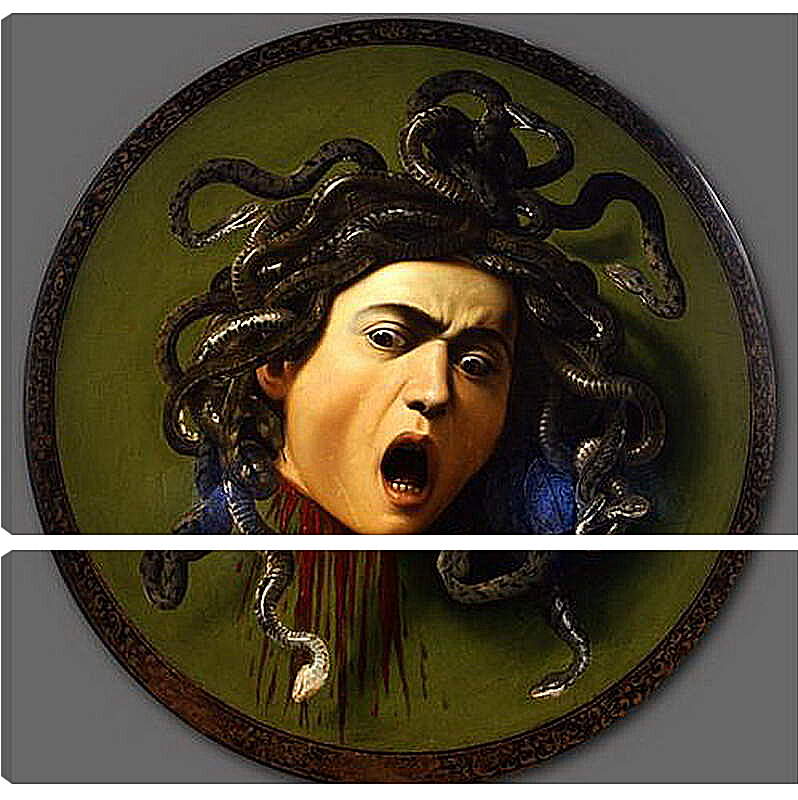 Модульная картина - Medusa. Микеланджело Караваджо

