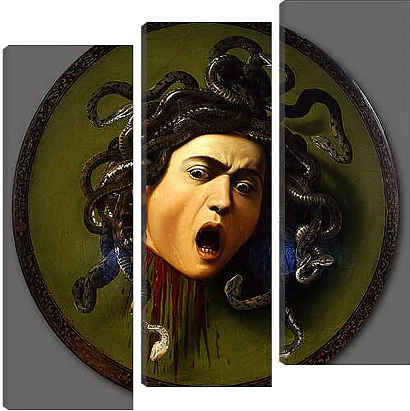 Модульная картина - Medusa. Микеланджело Караваджо