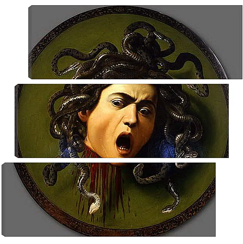 Модульная картина - Medusa. Микеланджело Караваджо
