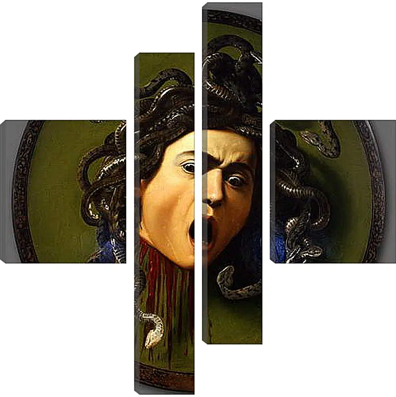 Модульная картина - Medusa. Микеланджело Караваджо