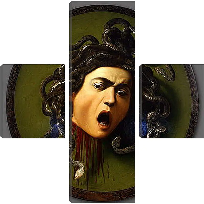 Модульная картина - Medusa. Микеланджело Караваджо