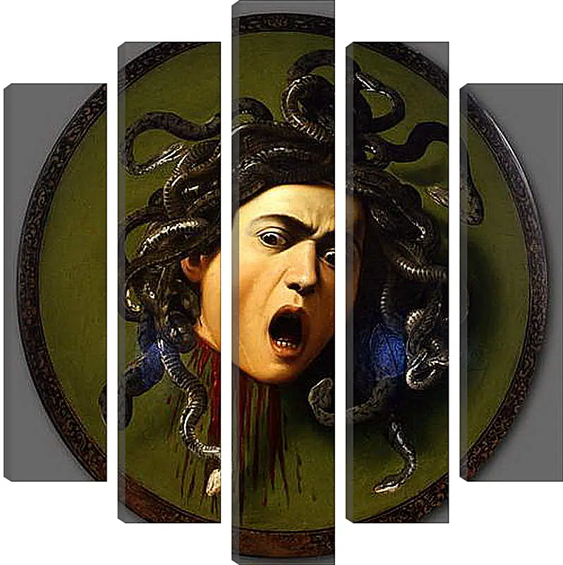 Модульная картина - Medusa. Микеланджело Караваджо